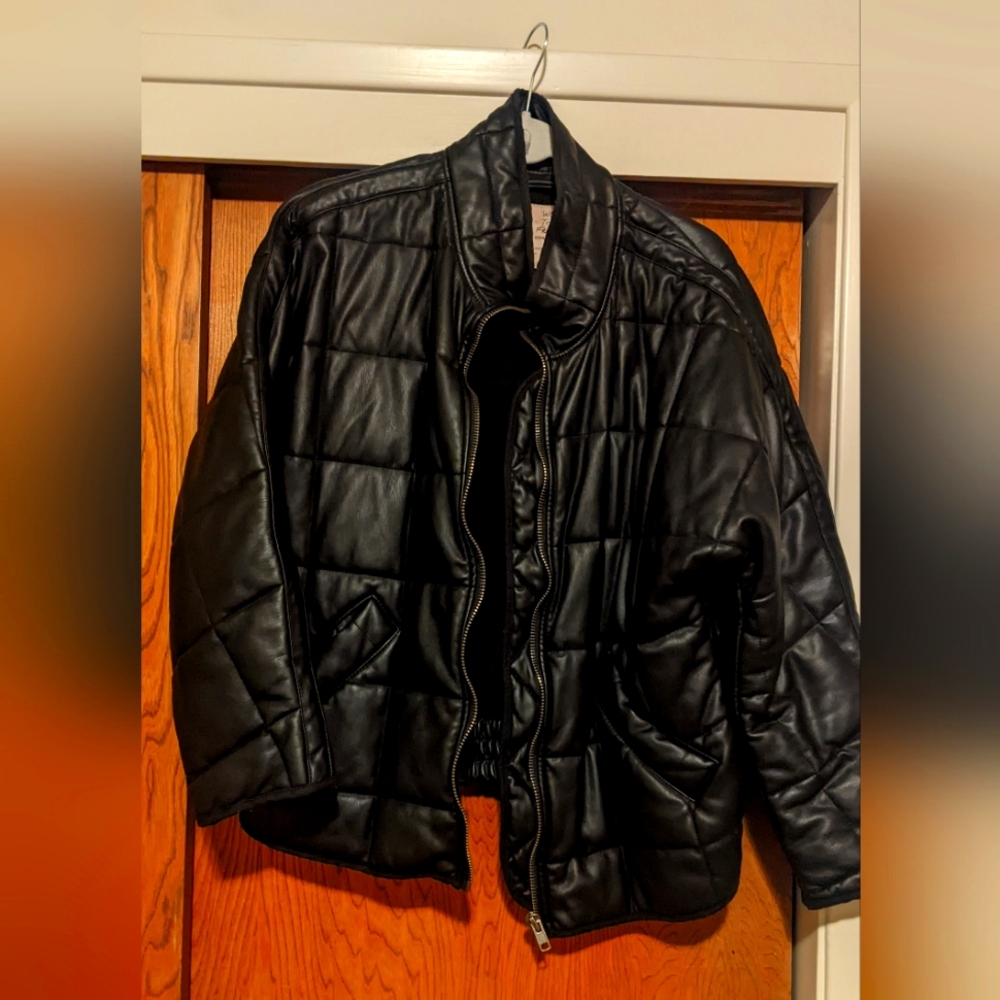 Free People vegan leather jacket